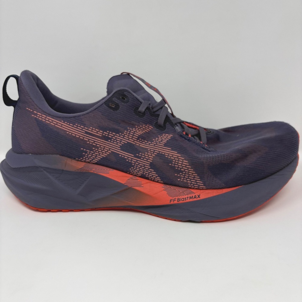 ASICS Novablast 5 Mens Size 12.5 Purple Orange Athletic Running Shoes Sneakers